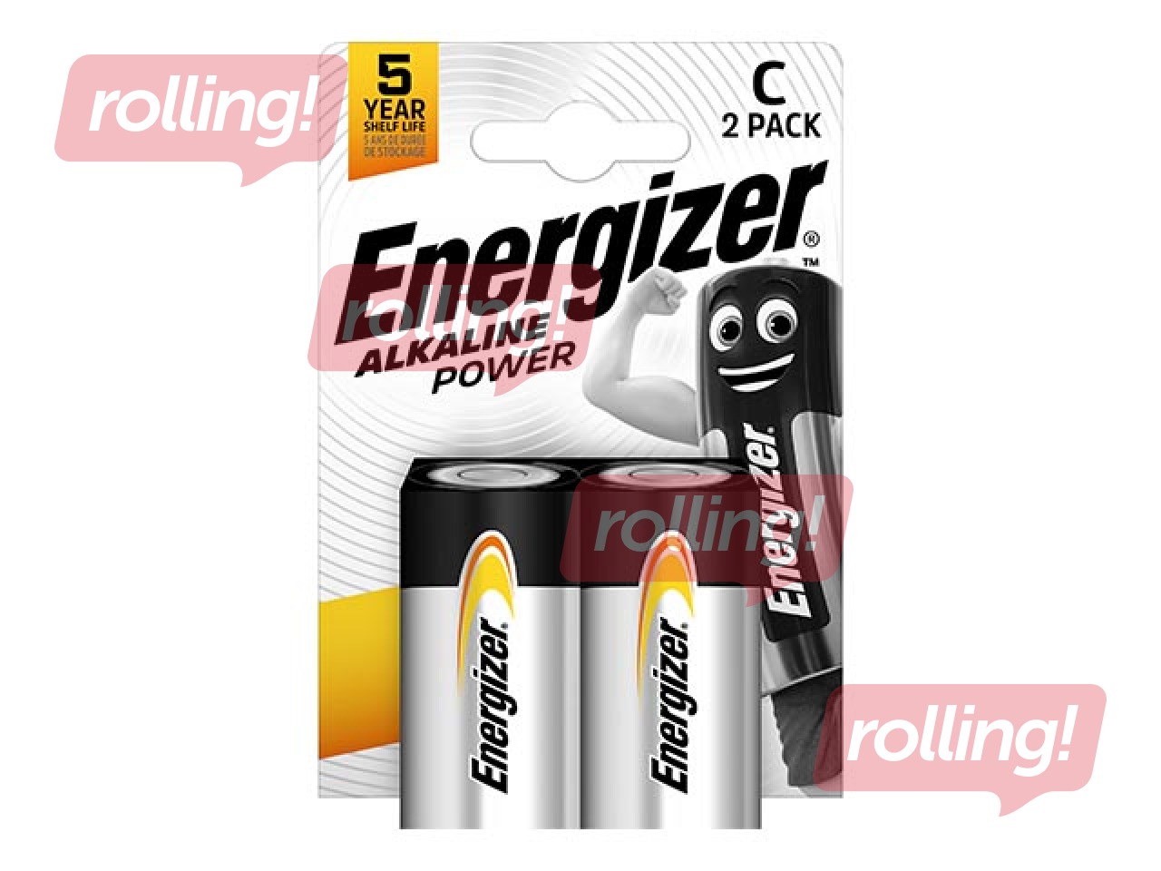 Batteries Energizer Base Alkaline, C B2,1.5V, 2 pcs.