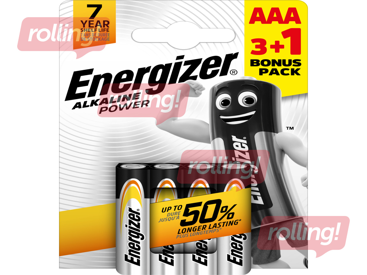 Batteries Energizer Base Alkaline, AAA B3+1,1.5V, 4 pcs.