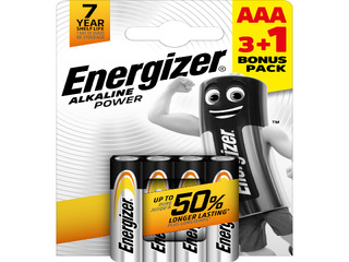 Patareid Energizer Base Alkaline, AAA B3+1,1.5V, 4 tk.