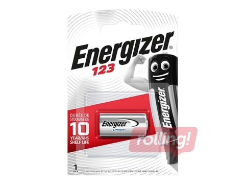 Patarei Energizer 123 Lithium, B1, 3V, 1 tk.