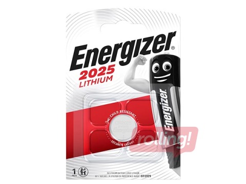 Battery Energizer, button cell, CR2025, 1 pc.