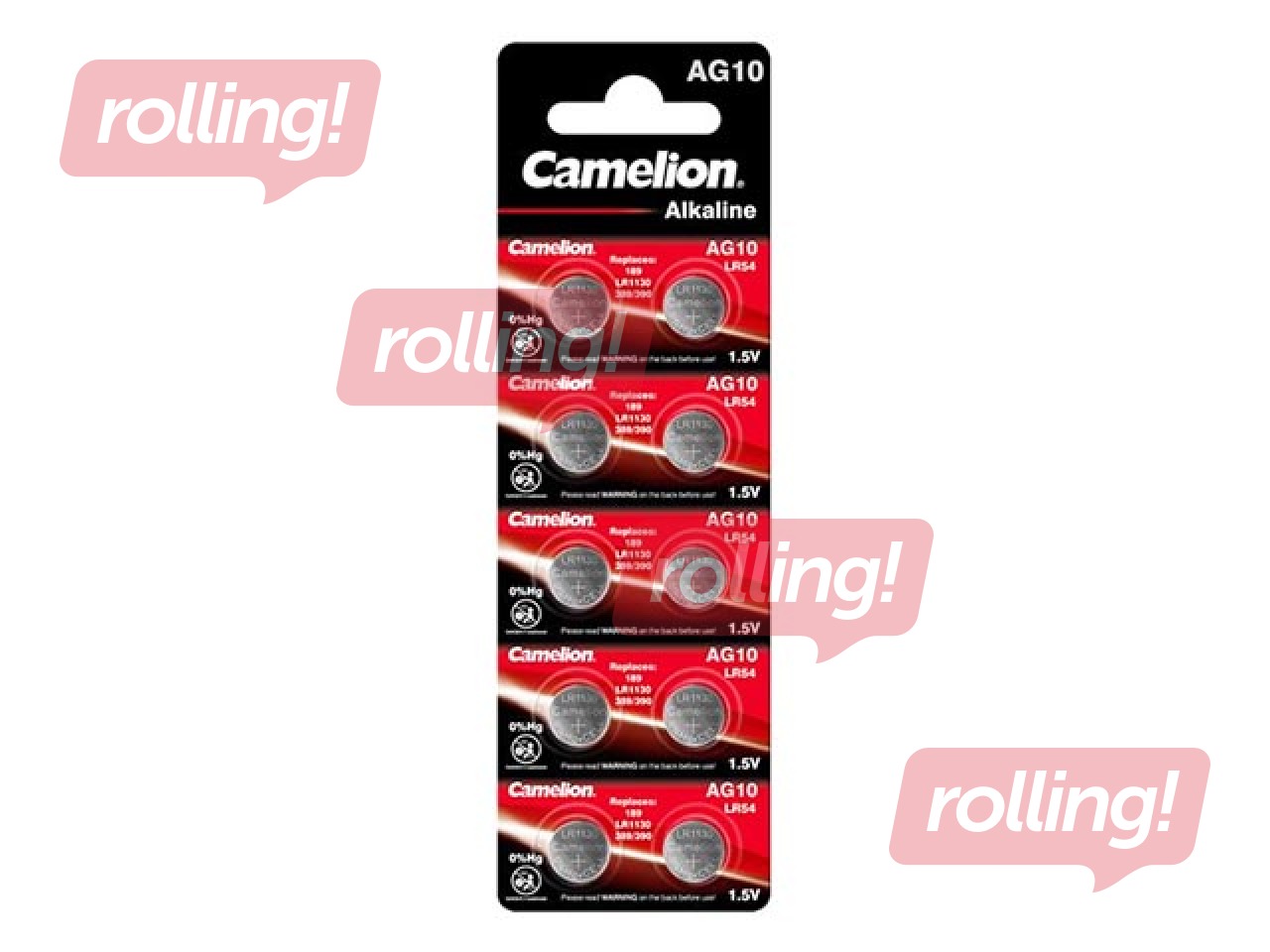 Patareid Camelion LR54, 1.5V, 10 tk.