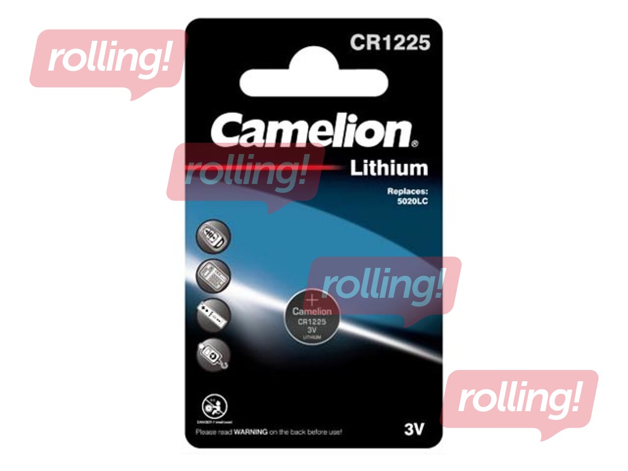 Patarei Camelion Lithium CR1225, 3V, 1 tk.