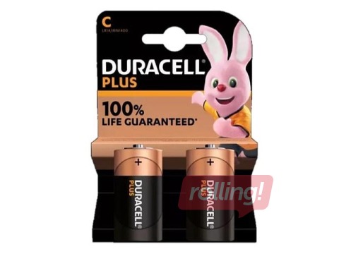 Patareid Duracell C/LR14, B2,1.5V, 2 tk.