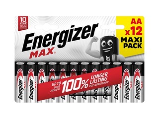 Baterijas Energizer MAX Alkaline, AA B12, 1.5V, 12 gab.