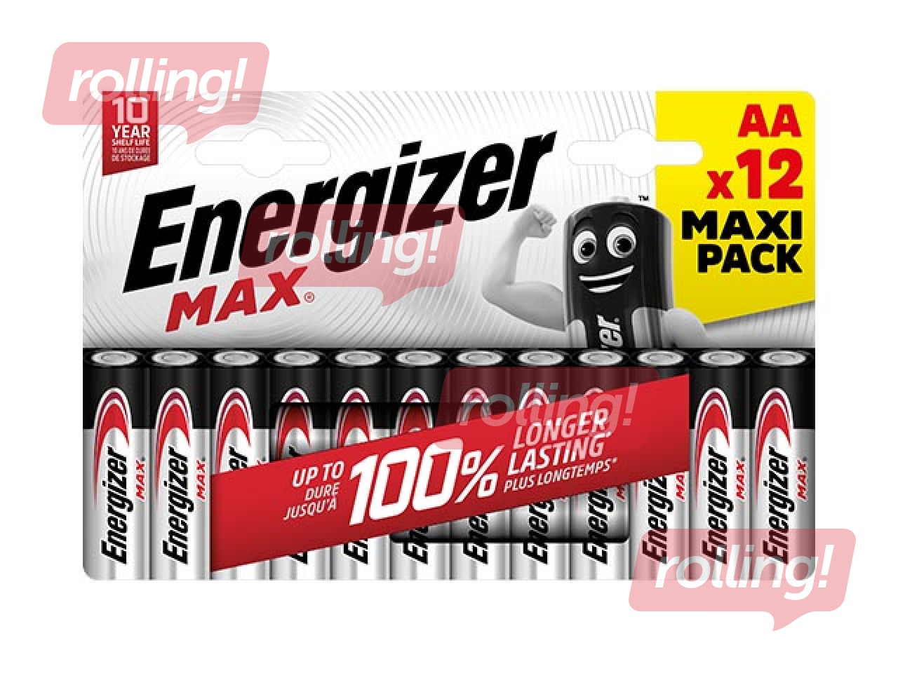 Baterijas Energizer MAX Alkaline, AA B12, 1.5V, 12 gab.
