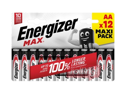 Patarei Energizer MAX Alkaline, AA B12, 1.5V, 12 tk.