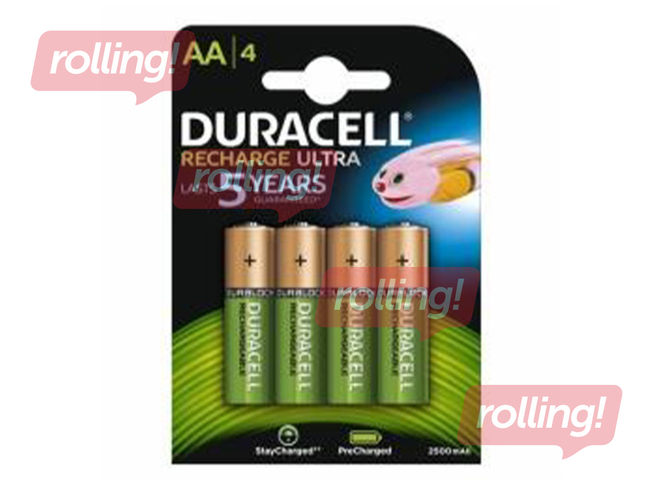 Laetavad patareid Duracell, HR06, 2500 mAh, AA, 4 tk.