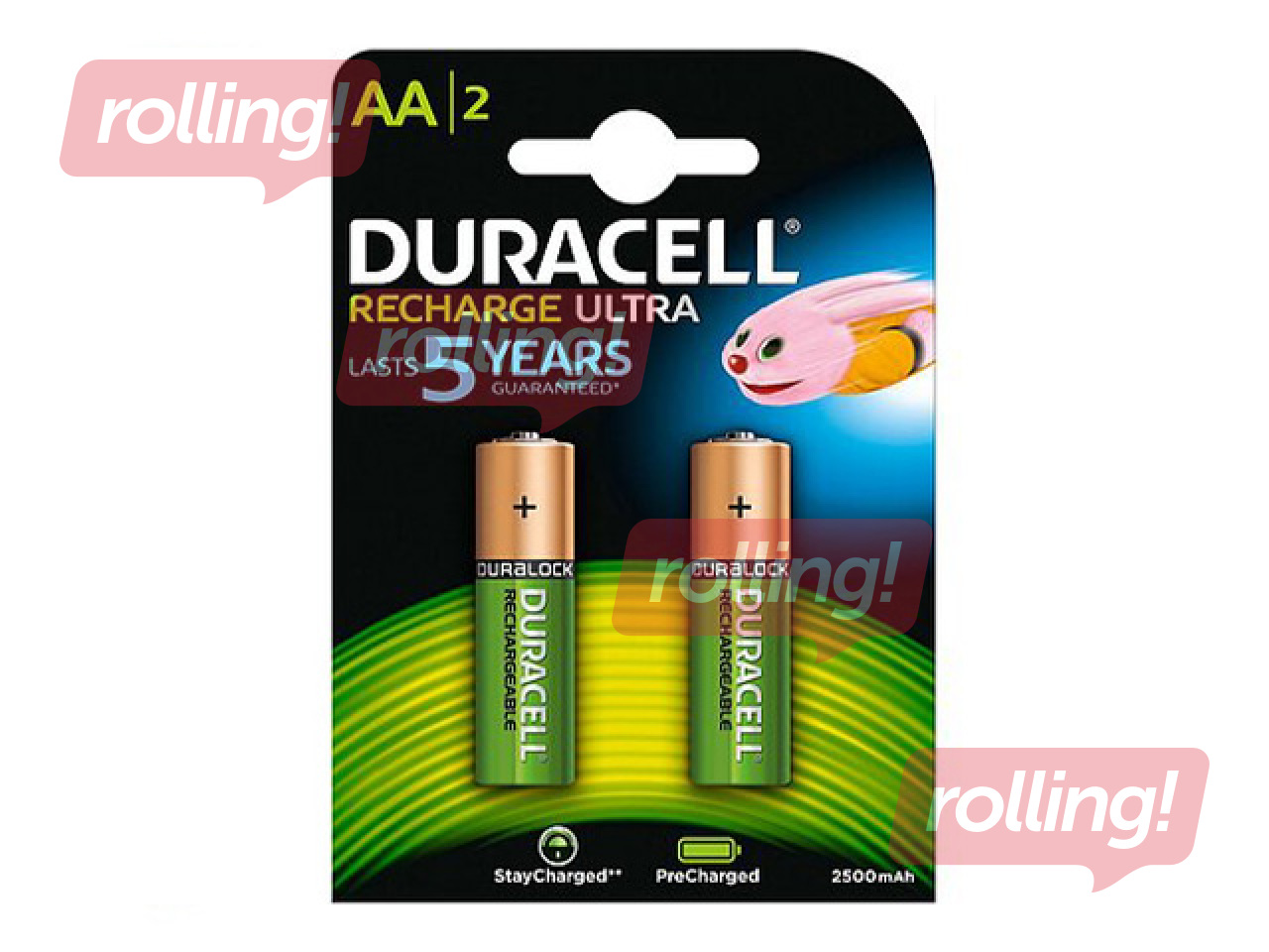 Laetavad patareid Duracell, HR06, 2500 mAh, AA, 2 tk.