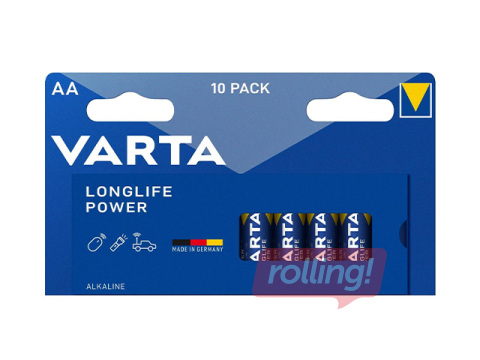 Patarei Varta Longlife Power Alkaline, AA, B10, 10tukki.