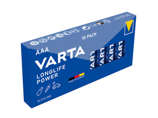 Patarei Varta Longlife Power Alkaline, AAA, B10, 10tukki.