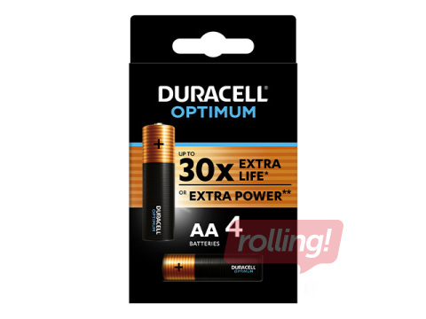 Patareid Duracell Optimum Alkaline AA, 1.5V, 4tk.