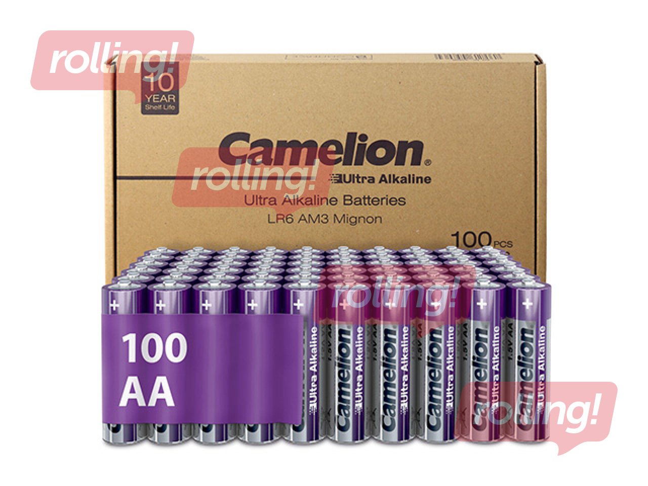 Leelispatareid Camelion, Ultra Alkaline, AA B100, 1.5V, 100 tk.