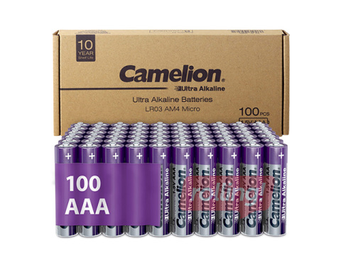 Patareid Camelion, Ultra Alkaline, AAA B100, 1.5V, 100tk.