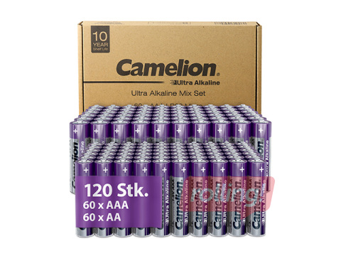 Baterijas Camelion Ultra Alkaline, 60xAA + 60xAAA, 1.5V, 120 gab.