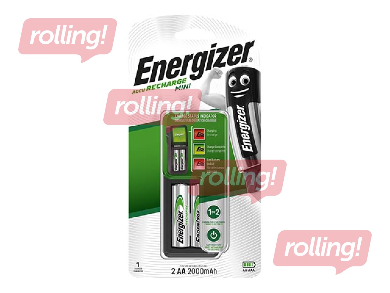 Зарядное устройство Energizer Mini EU Plug 700 mAh + 2 x AAA