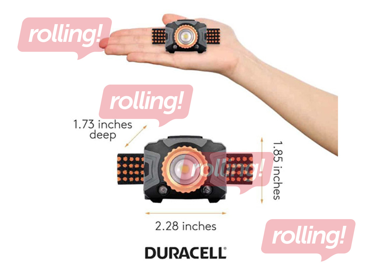 Pealamp Duracell DH350SE IPX4, 350lm, 3xAAA