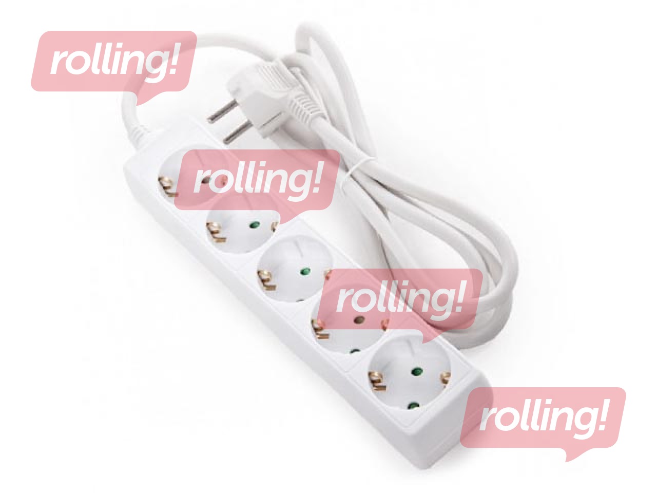 Extension cord 5 way 1.5 m, white
