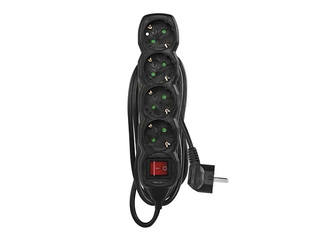 Extension cord Emos 4 way 5 m with indicator switch, black
