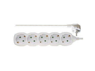 Extension cord Emos 5 way, 5 m with indicator, white