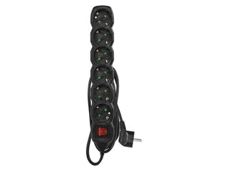 Extension cord Emos 6 way, 1.5 m with indicator switch, black