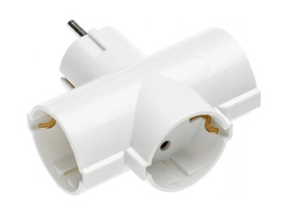 Splitter with grounding, 3-way