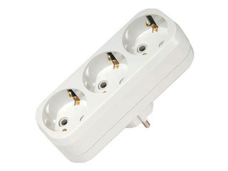 Splitter with grounding, 3-way, Makell