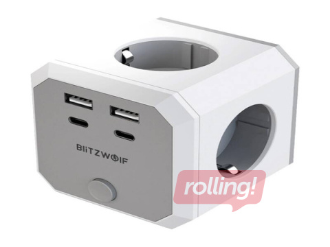 Ühepoolsed pikenduspesad BlitzWolf BW-EC2 8-in-1 Power Cube (4xAC / 2 x USB-A / 2 x USB-C)