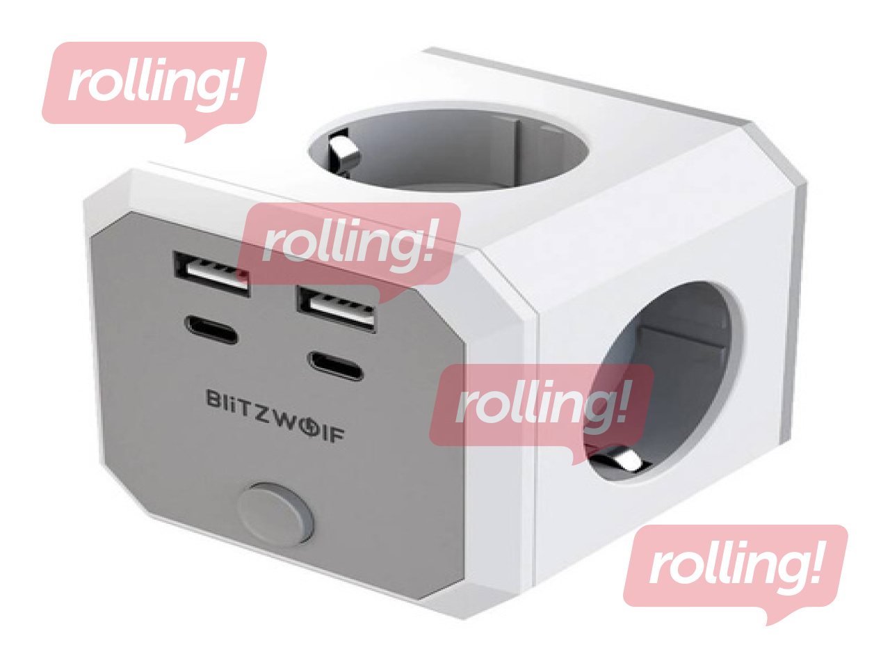 Ühepoolsed pikenduspesad BlitzWolf BW-EC2 8-in-1 Power Cube (4xAC / 2 x USB-A / 2 x USB-C)