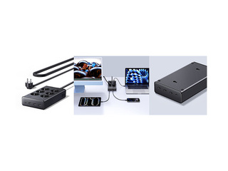 6-pesaline pikendusjuhe, pikkus 1,3 m, USB-laadijaga (3x USB-A, 1x USB-C), must, UGREEN
