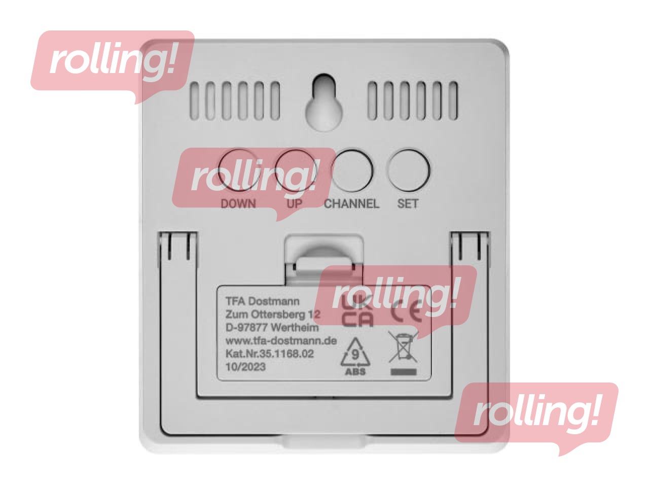 Higromeeter-termomeeter, valge, 105x94x20mm