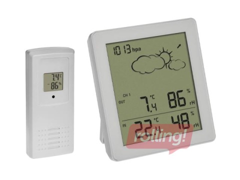Hygrometer-Thermometer, White, 105x94x20mm
