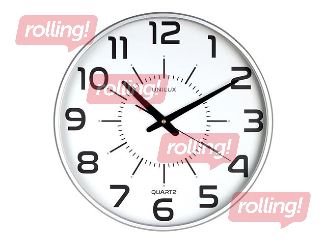 Seinakell Unilux Maxi Pop silent, hõbedane, 37,.5 cm