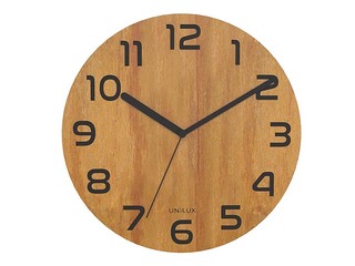 Wall clock Unilux Palma silent, wooden 30 cm
