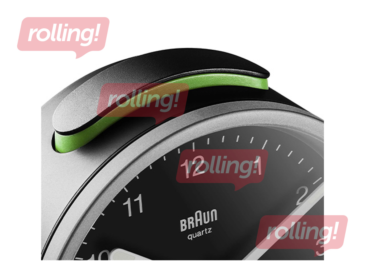 Будильник Braun BC12, чёрный, серебристый