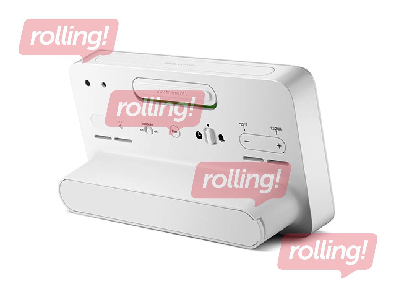 Alarm Clock Braun BC13, with weather display, white