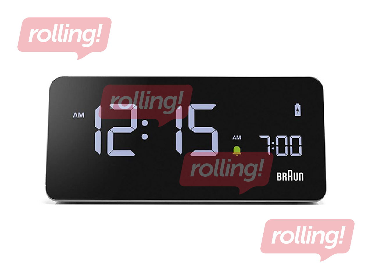 Alarm Clock Braun BC21, with wireless charging, black