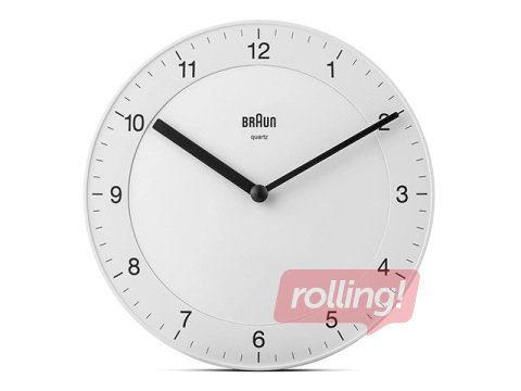 Sienas pulkstenis Braun BC06, balts, 20cm