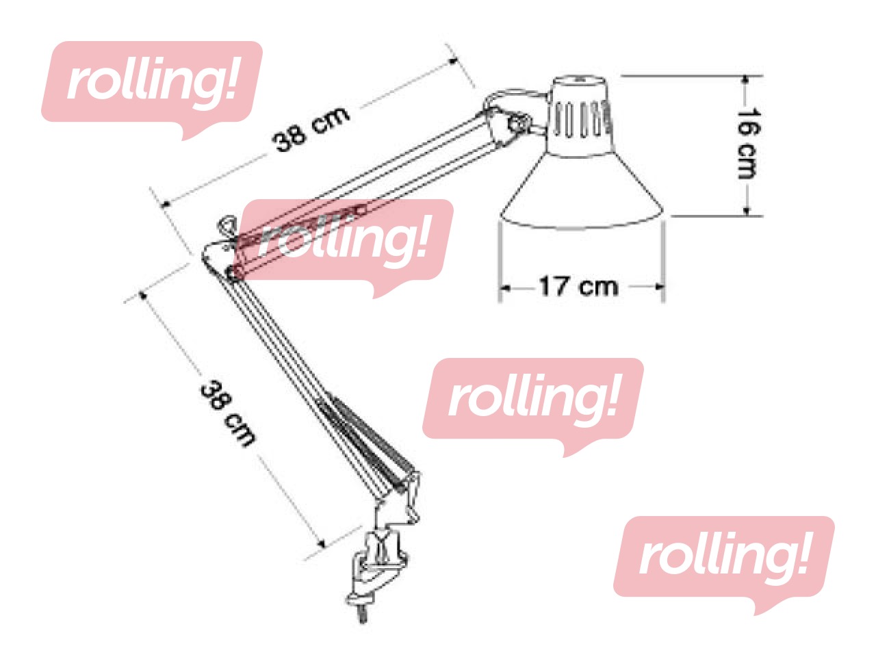 Настольная лампа  Alco, черный