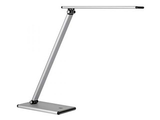 Galda lampa Unilux Terra, LED, 5W, regulējams spilgtums, metāliski pelēka