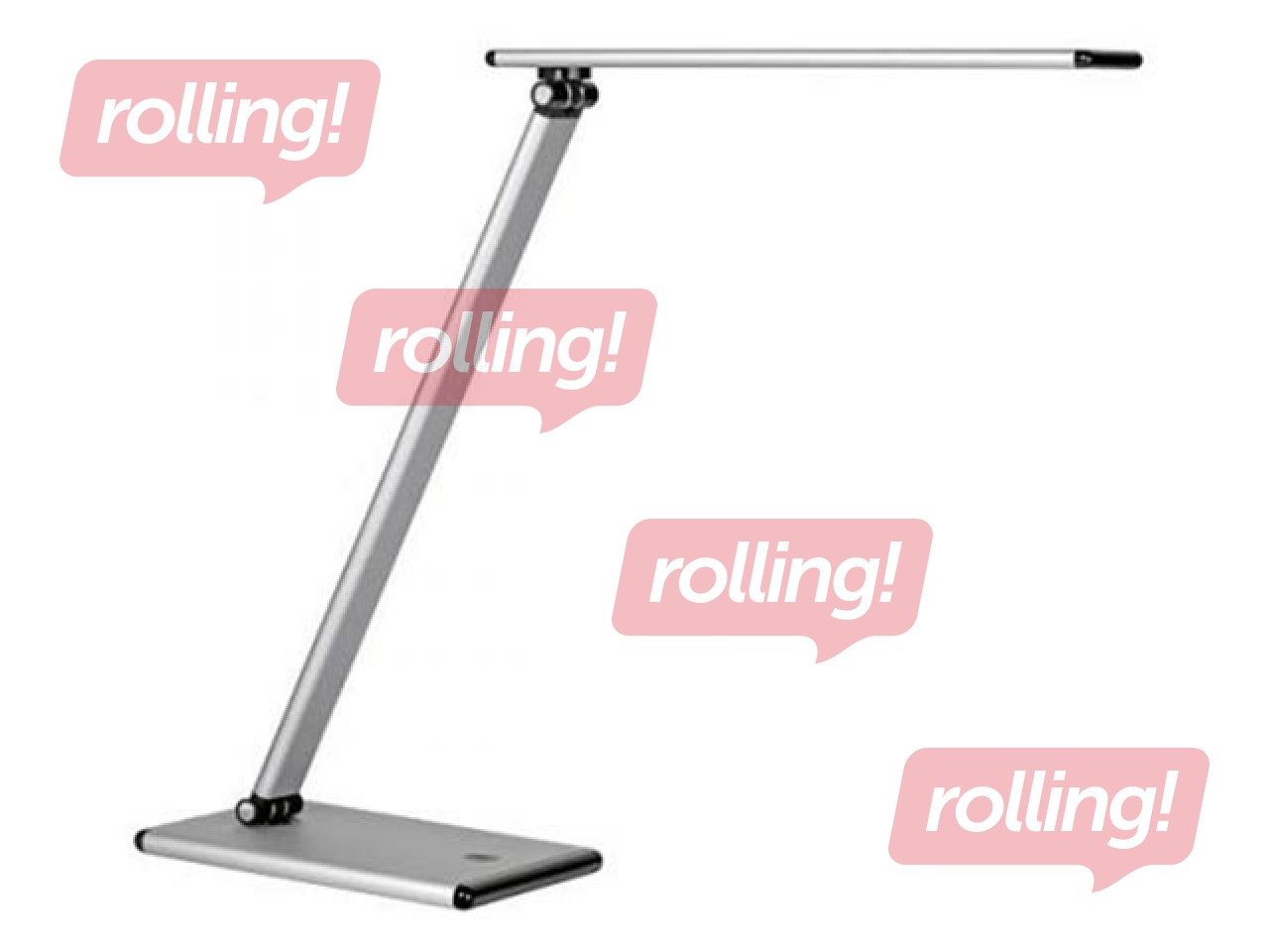 Galda lampa Unilux Terra, LED, 5W, regulējams spilgtums, metāliski pelēka