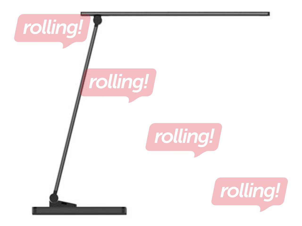 Galda lampa Unilux Popy, LED, 6W, melna