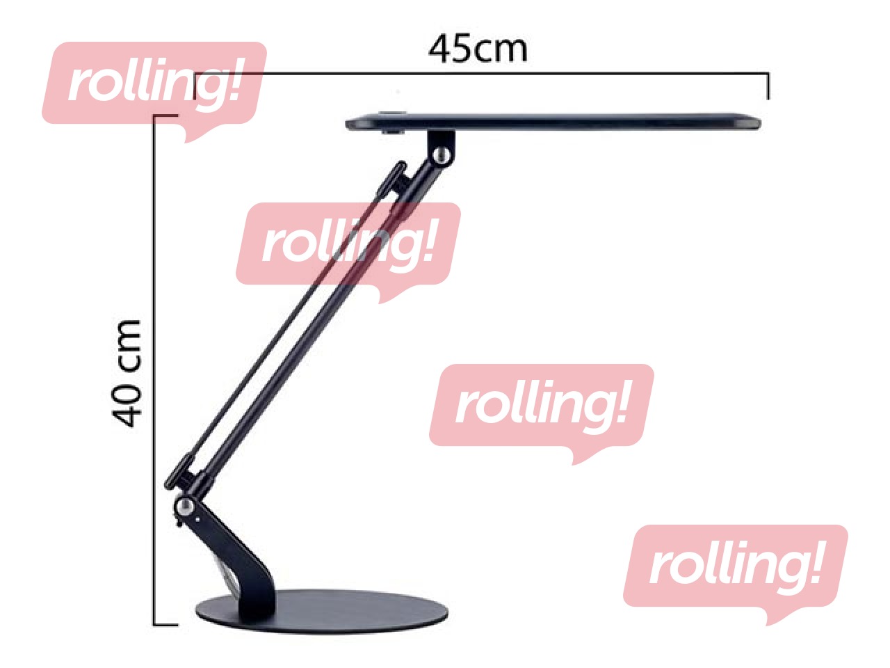 Table lamp Rumbaled LED, black