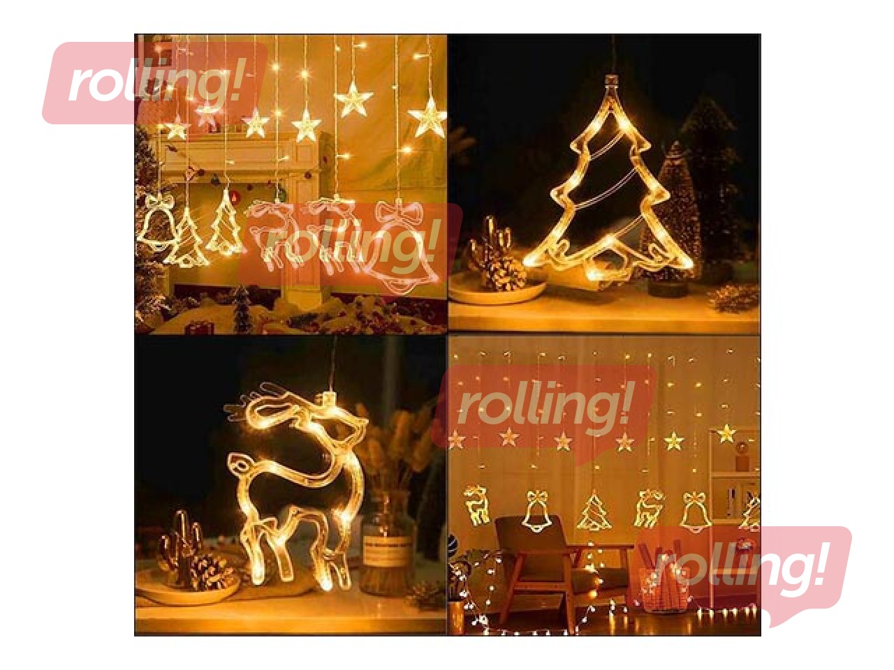 Electric String lights Springos, Christmas, 126 LED, warm white, 6m