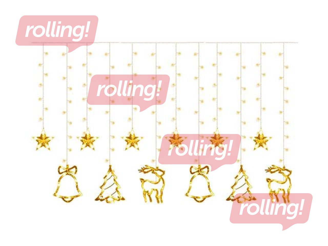 Elektrilised string-tuled Springos, jõulud, 126 LED, soe valge, 6m