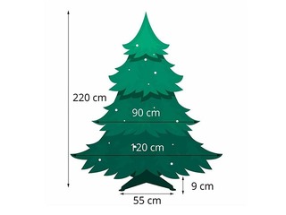 Christmas tree Springos, artificial, with pinecones, 220cm
