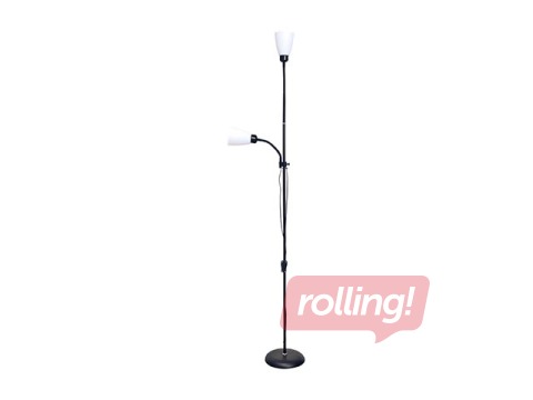 Floor lamp MADER, 2xE27, LED, 15W, black