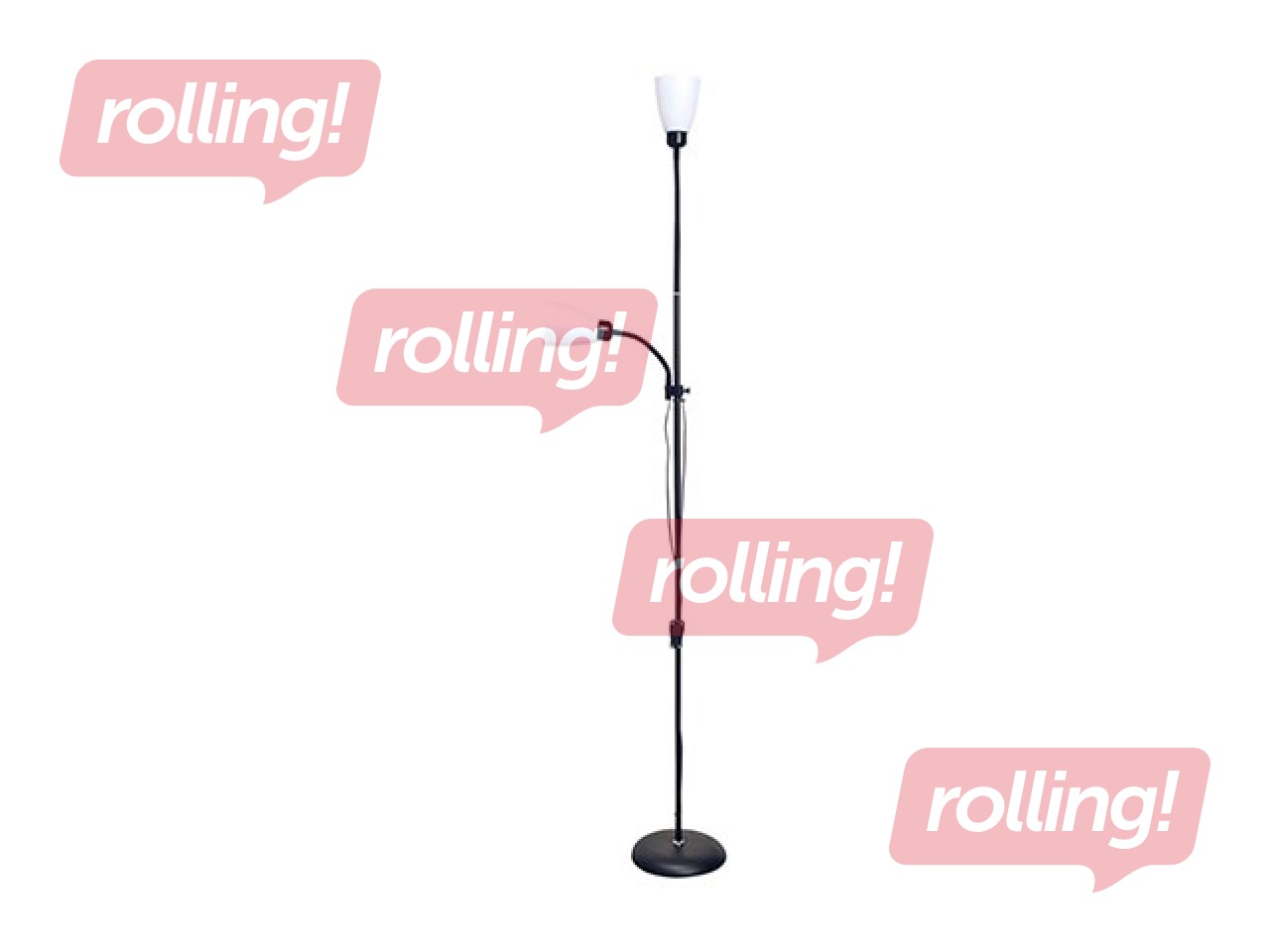 Floor lamp MADER, 2xE27, LED, 15W, black