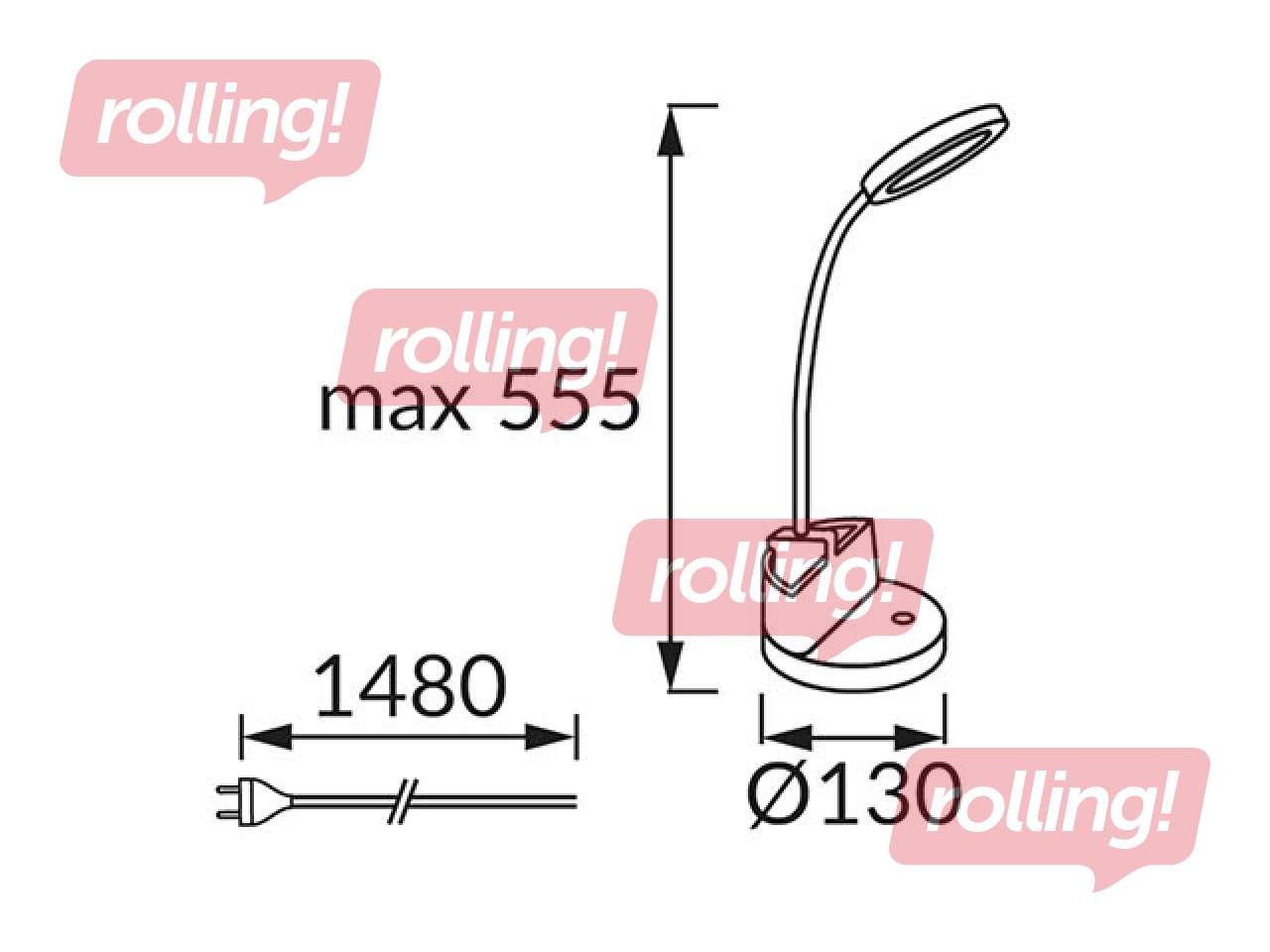 Laualamp LABOR, LED, 8W, valge