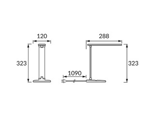 Desk lamp ZET, LED, 5W, black